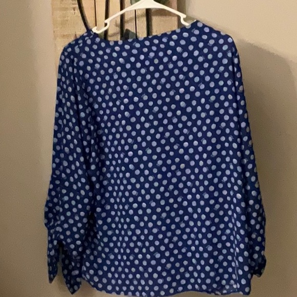 Lilly Pulitzer Royal Purple polka dots casual top pre owned size small - Picture 5 of 8